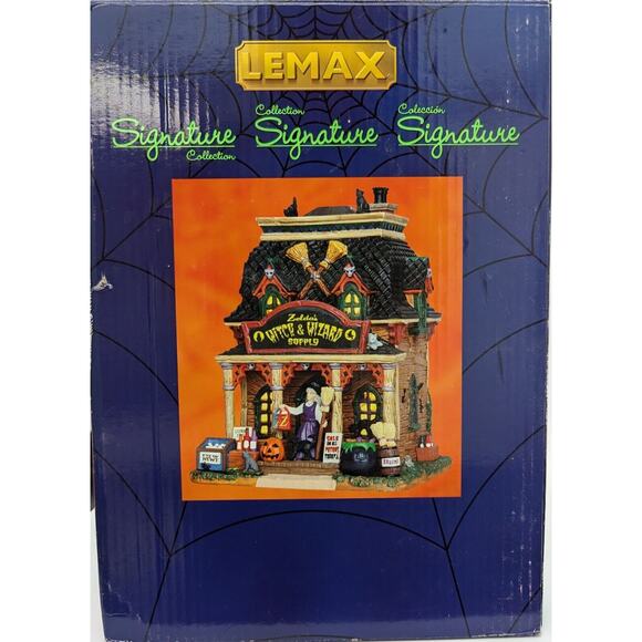 Lemax Spooky Town "Zelda's Witch & Wizard Supply" Porcelain Lighted House - Picture 3 of 6